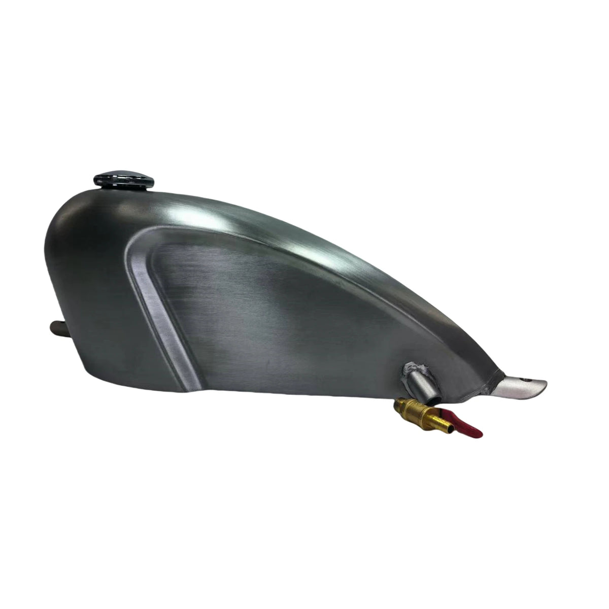 Réservoir d'essence brut argenté universel pour moto custom - vue 3