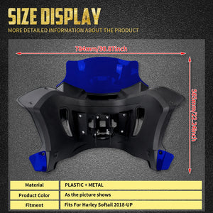 Carénage de phare avant noir pour Harley Softail - vue 5