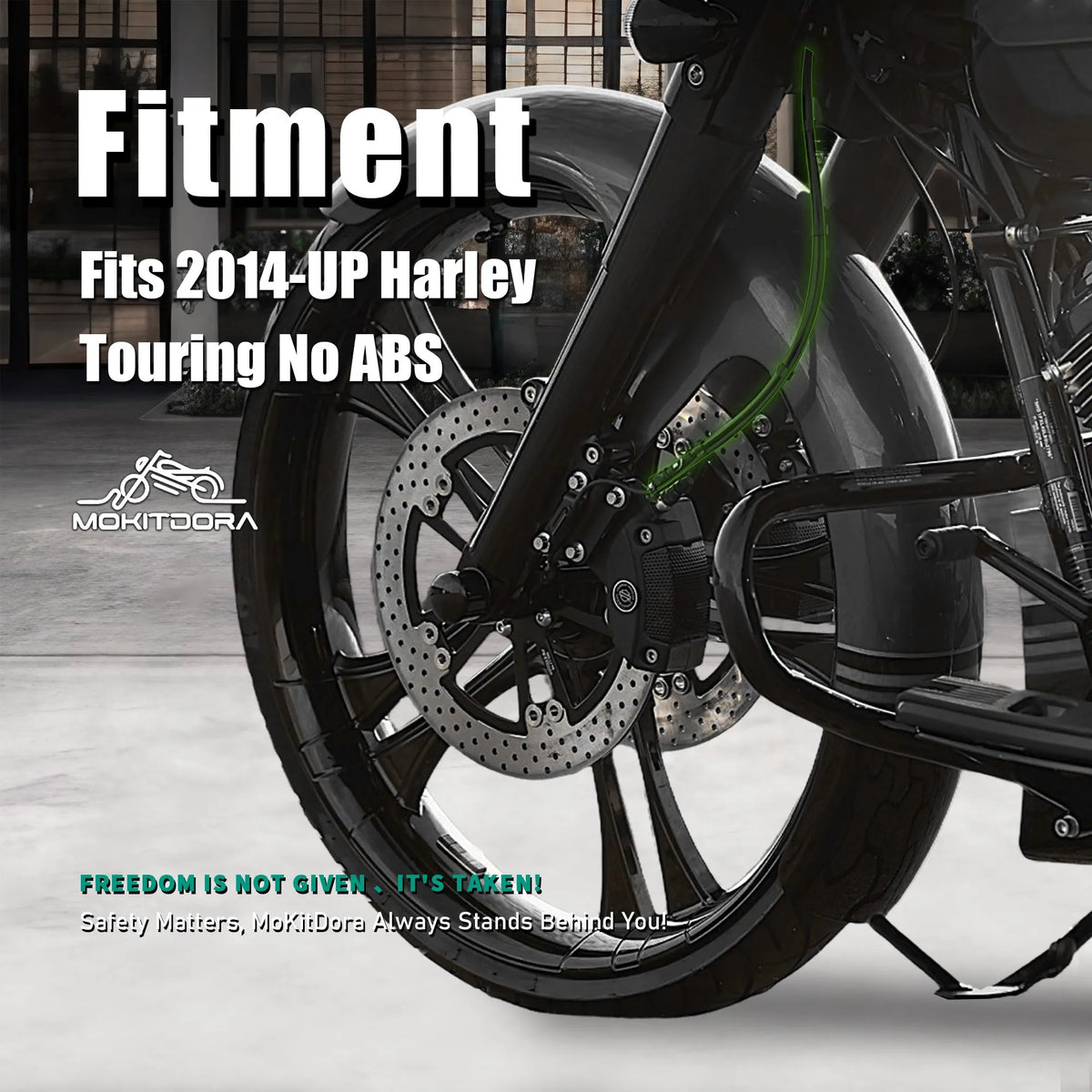 Durite de Frein Avant Rallongée pour Guidon Surélevé (12/14/16 pouces) - Harley-Davidson Touring sans ABS 2014-2023 – photo 2/12