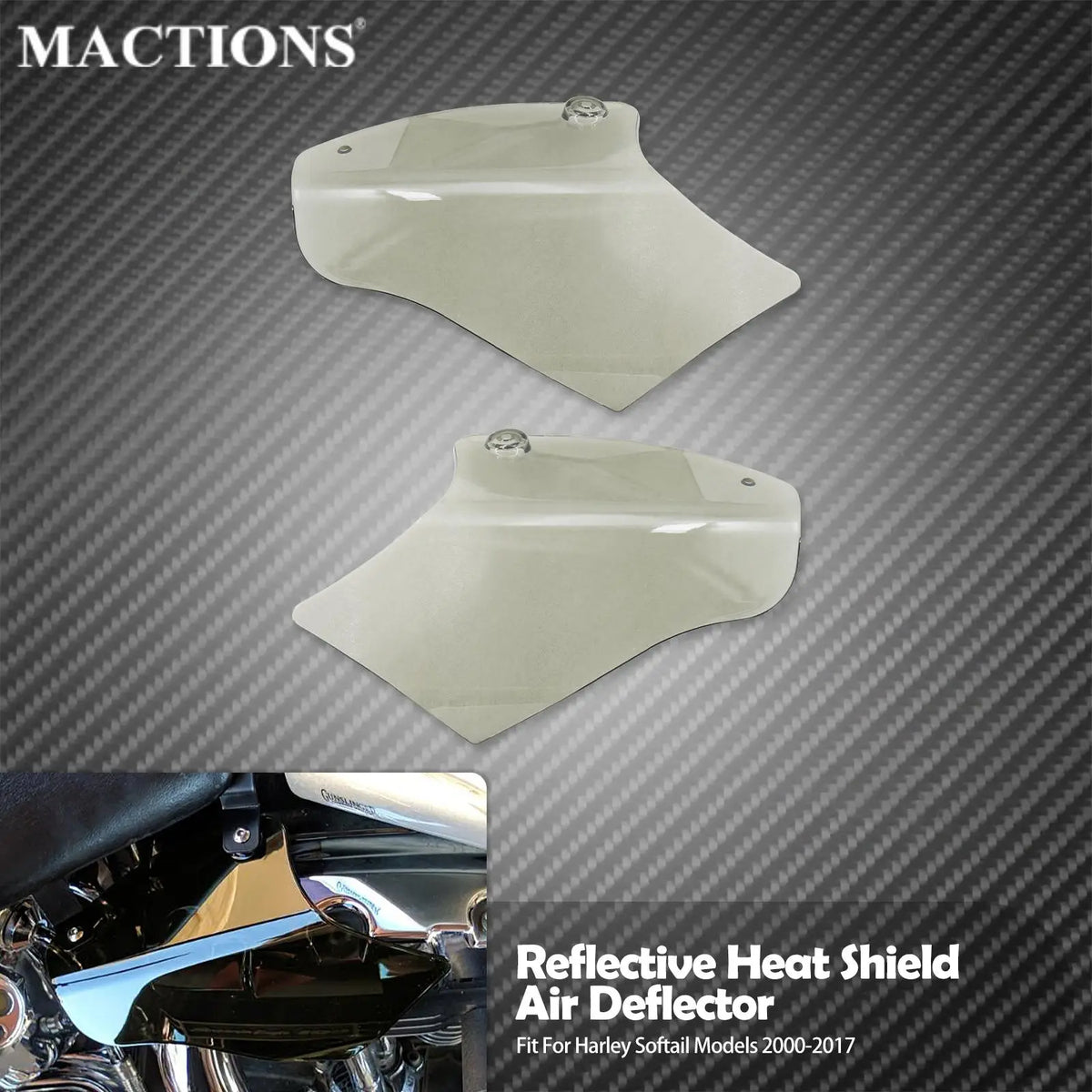 Déflecteurs de Chaleur Réfléchissants pour Sacoches Souples - Harley-Davidson Softail 2000-2017 – photo 1/7