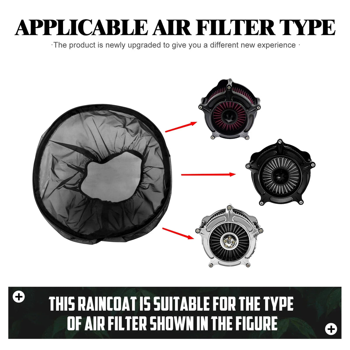 Housse anti-pluie noire pour filtre à air de moto Harley-Davidson - vue 7