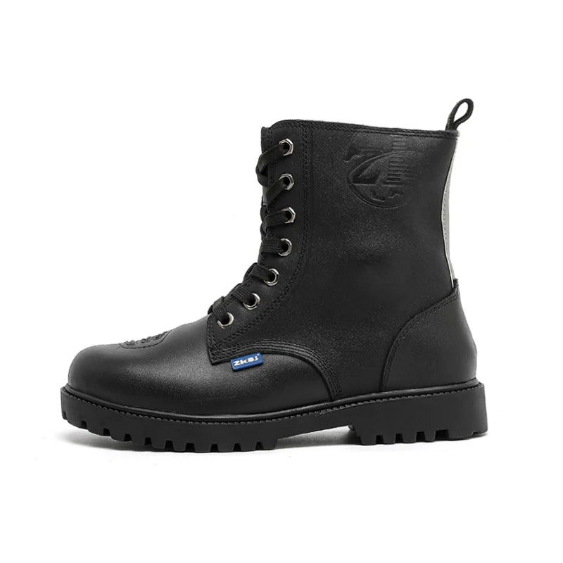 Boots moto homme en cuir - vue 6