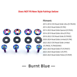 Boulons de Pare-brise Titane pour Harley Road Glide 2015-2025 – photo 12/12