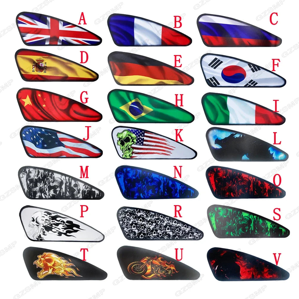 Autocollant décoratif drapeau sur réservoir de Harley Sportster - vue 1