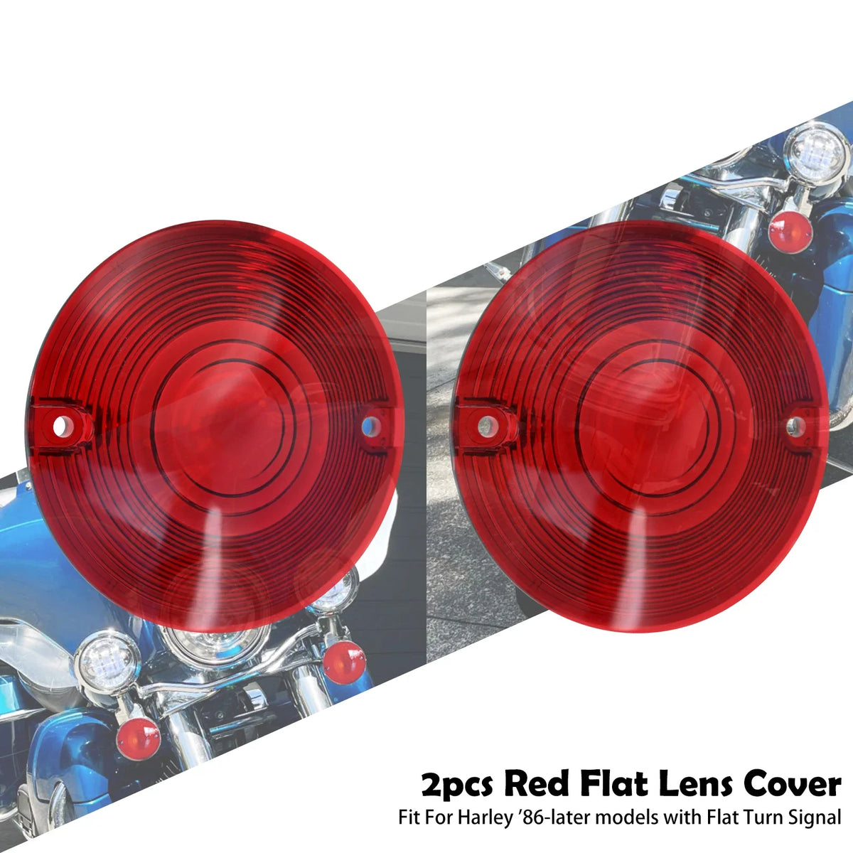 Cabochons de clignotants plats pour Harley Touring Softail - vue 9