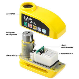 Bloque-disque moto avec alarme 110 dB - antivol frein étanche - vue 5