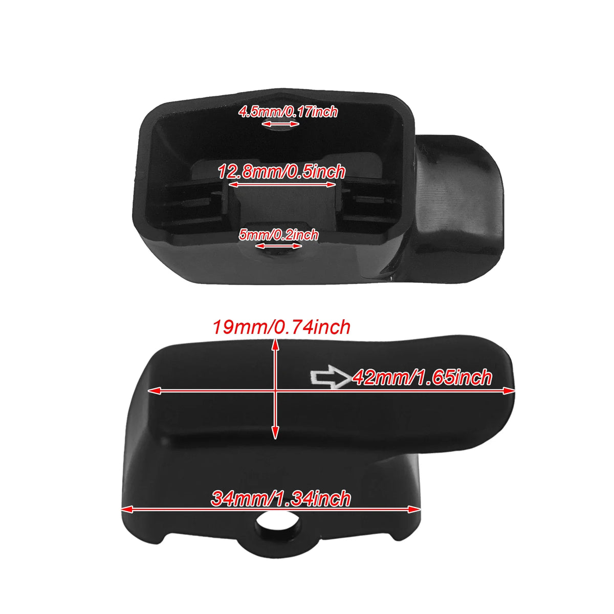 Capuchon noir d'extension sur le bouton de clignotant d'une Harley-Davidson - vue 6