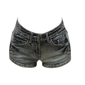 Short simili cuir noir taille basse style rétro Y2K - vue 13