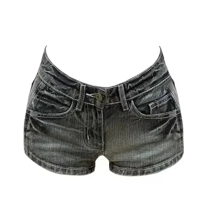 Short simili cuir noir taille basse style rétro Y2K - vue 13