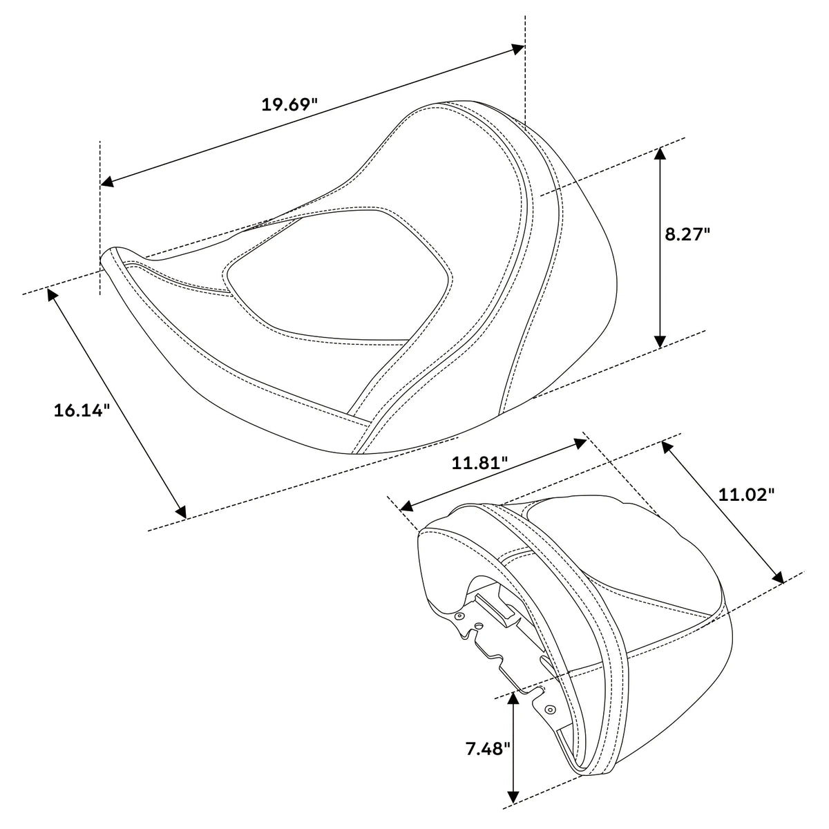 Selle conducteur/passager pour Harley-Davidson CVO Street Glide / Road Glide (2023-2024)