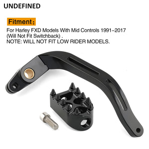 Kit levier de frein à commandes centrales avec repose-pied pour Harley-Davidson Dyna : Street Bob, Fat Bob, Wide Glide & Super Glide (1991-2017) – photo 3/14