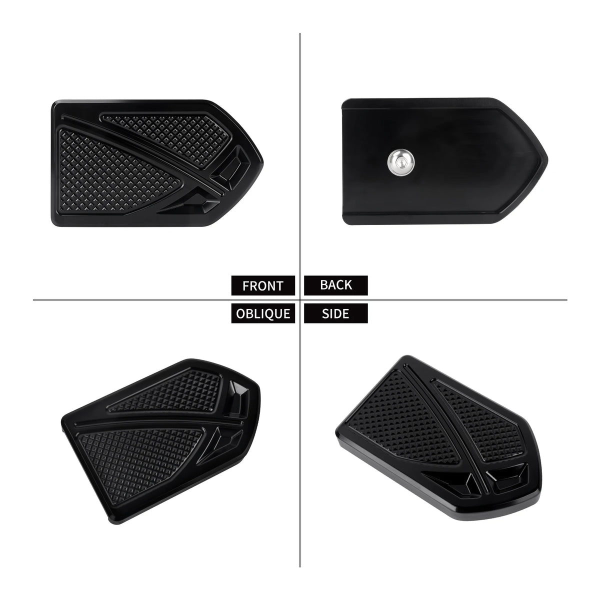 Cache de pédale de frein noir et chromé pour moto Harley-Davidson - vue 5
