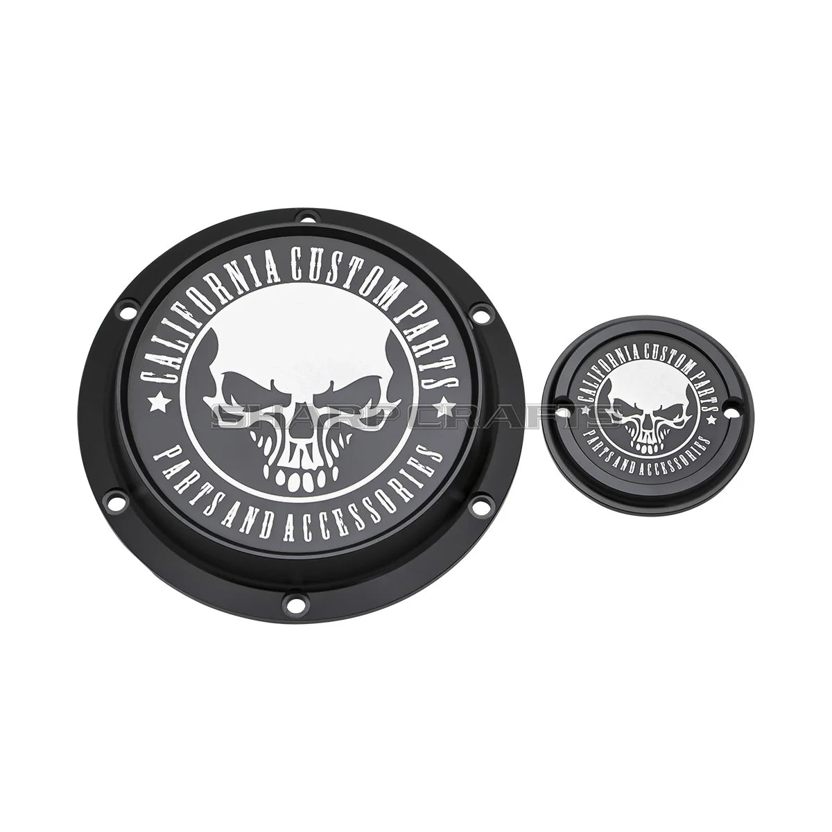 Derby cover et cache d'allumage gravés pour Harley Sportster - vue 13