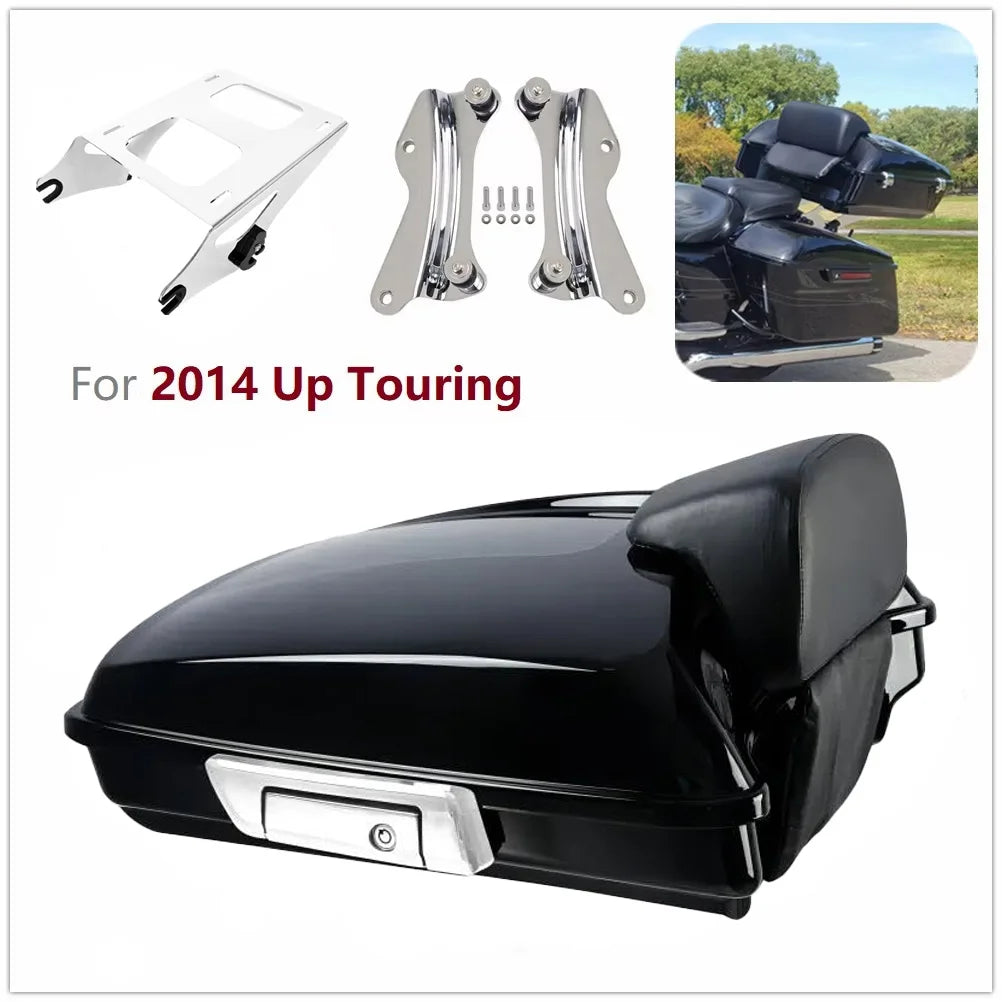 Top case Razor Tour Pack noir avec dossier passager pour Harley Touring - vue 10
