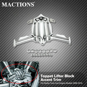 Cache Décoratif de Bloc Poussoirs (Tappet) Chromé - Harley-Davidson Twin Cam 2000-2016 – photo 1/6