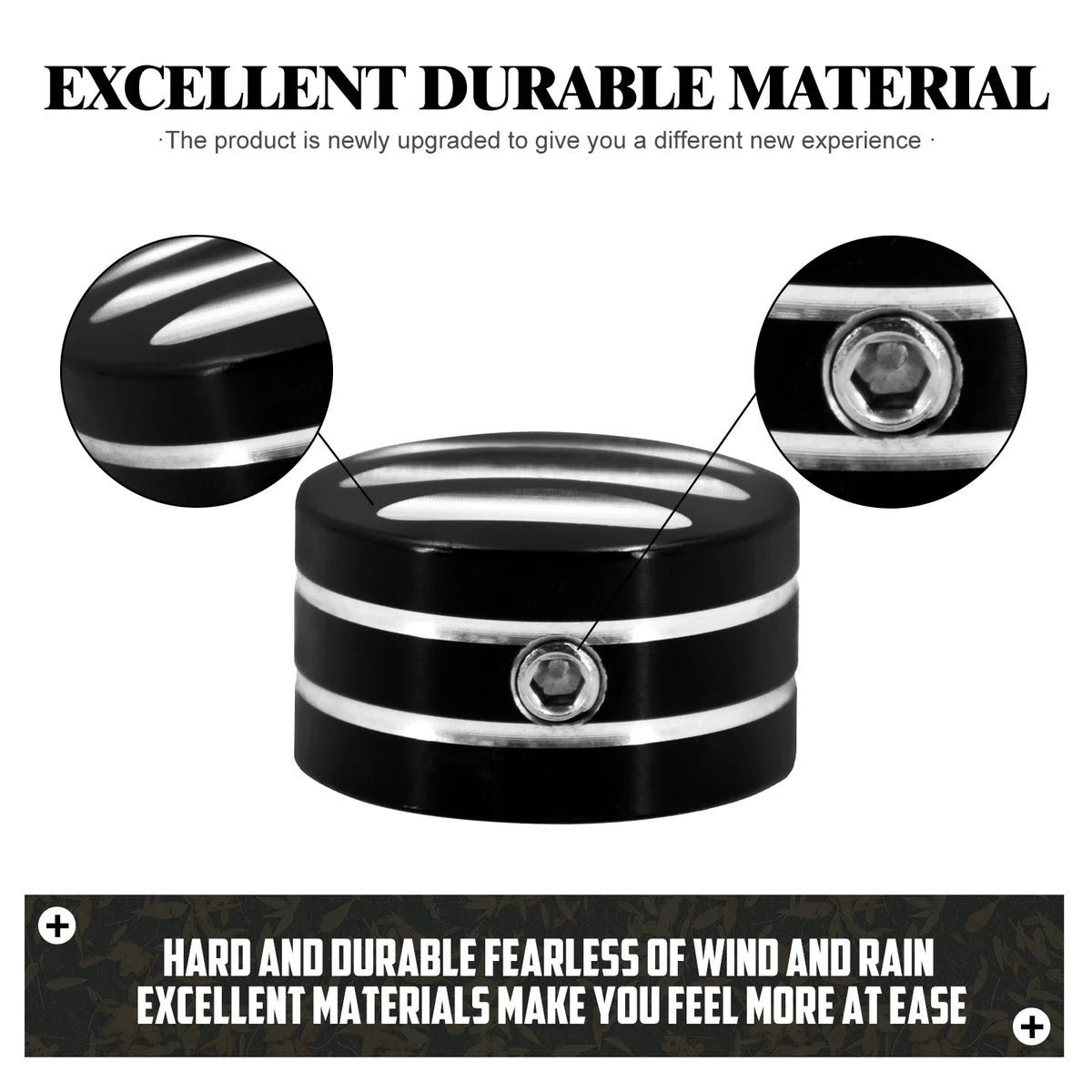 Lot de caches noir et chrome pour vis de culasse moteur Harley - vue 4
