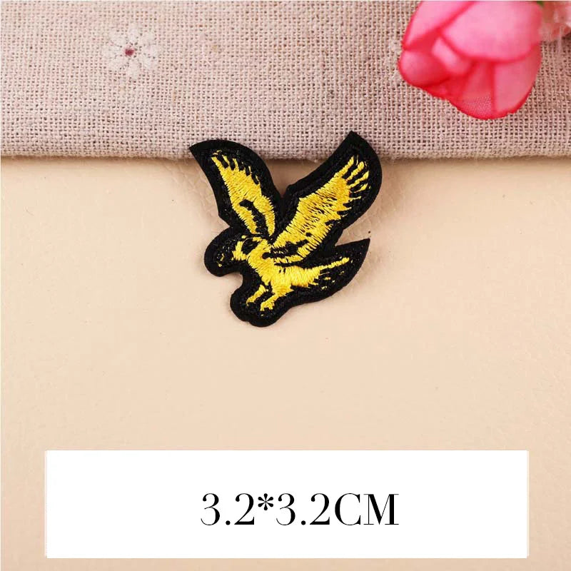 Grand écusson brodé aigle doré drapeau USA pour blouson moto - vue 12