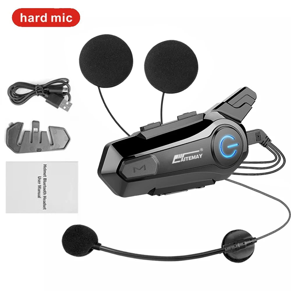 Intercom Bluetooth Moto pour Casque - Kit Duo 1000 m, Mains-Libres Étanche - vue 9