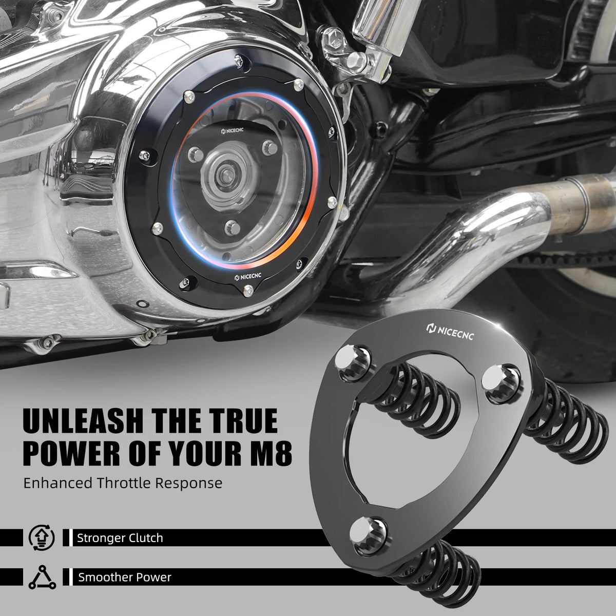 Plateau de Pression d'Embrayage Renforcé pour Harley M8 - Street Glide, Road Glide, Road King – photo 3/8