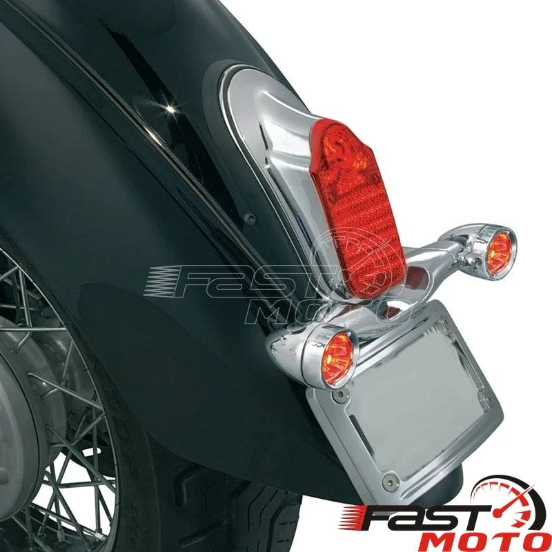 Feu arrière LED métallique style tombstone pour moto Harley-Davidson Softail - vue 6