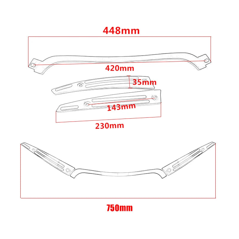 Garniture de pare-brise CNC pour Harley Road Glide - vue 6