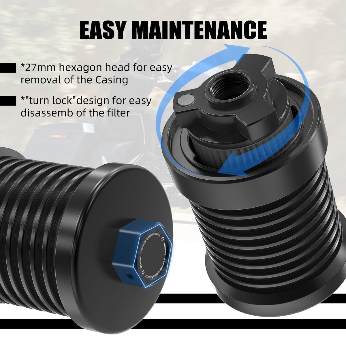 Kit filtre à huile réutilisable pour Harley Softail - vue 5