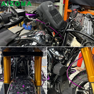 Durite de frein avant renforcée pour Harley-Davidson Touring Road Glide FLTR FLTRX FLTRXS FLTRXST CVO Ultra Limited 2015-2023 – photo 6/13