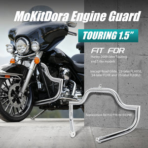 Barre de Protection Moteur 1.5" "Fat" (Mustache) - Harley-Davidson Touring 2009-Up – photo 2/6