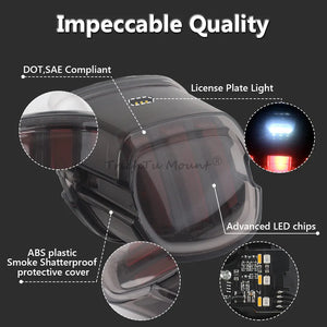 Feu arrière LED multifonction stop, clignotant et éclairage de plaque pour Harley Touring, Sportster, Softail - vue 3