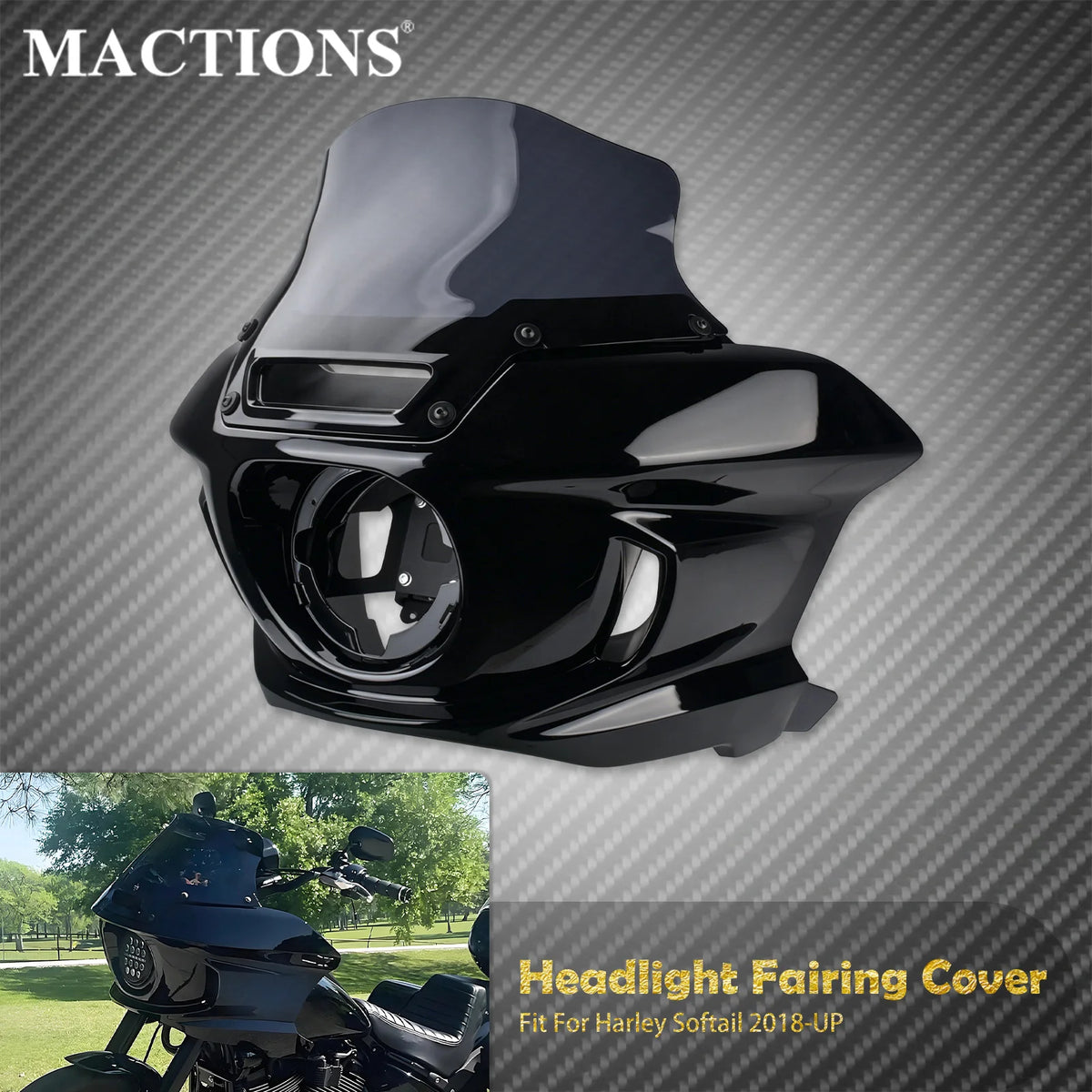 Kit de fixation pour carénage de phare de moto Harley - vue 1