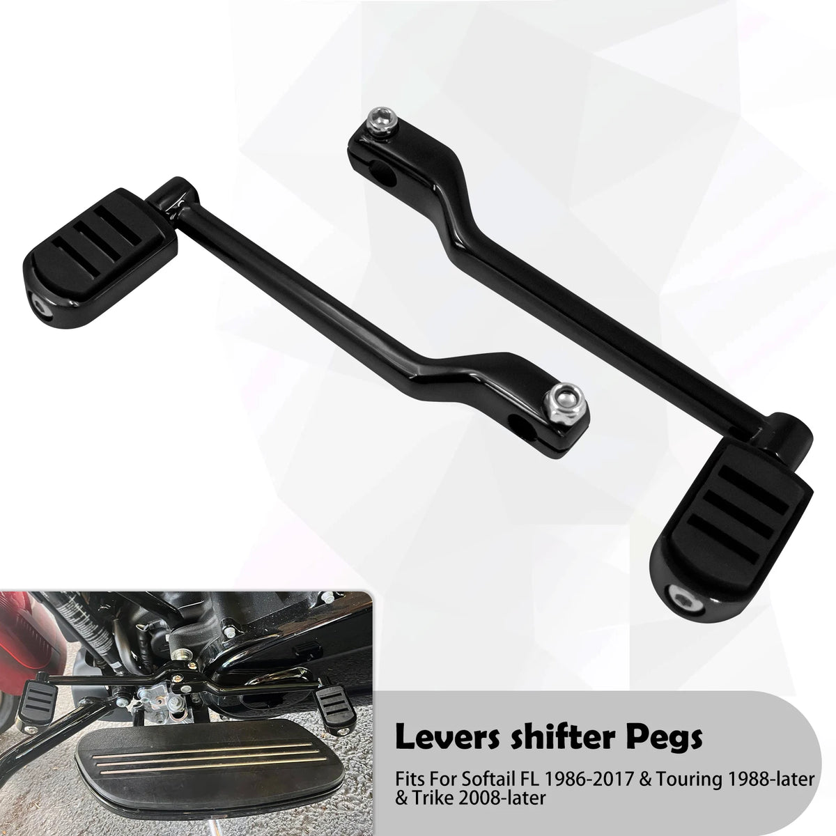 Levier de sélecteur chromé pour Harley Softail - vue 8