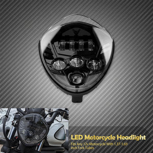 Phare Avant LED Rond 7'' Feux de Route/Croisement - Universel Harley-Davidson Touring, Dyna, Softail, Sportster – photo 8/8