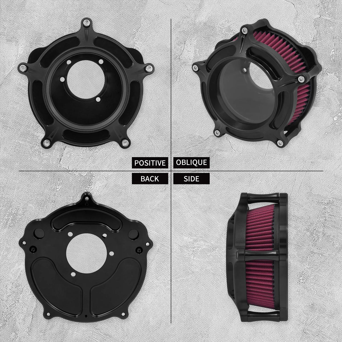 Kit filtre à air complet pour Harley-Davidson Sportster, Dyna, Softail, Touring – photo 6/14