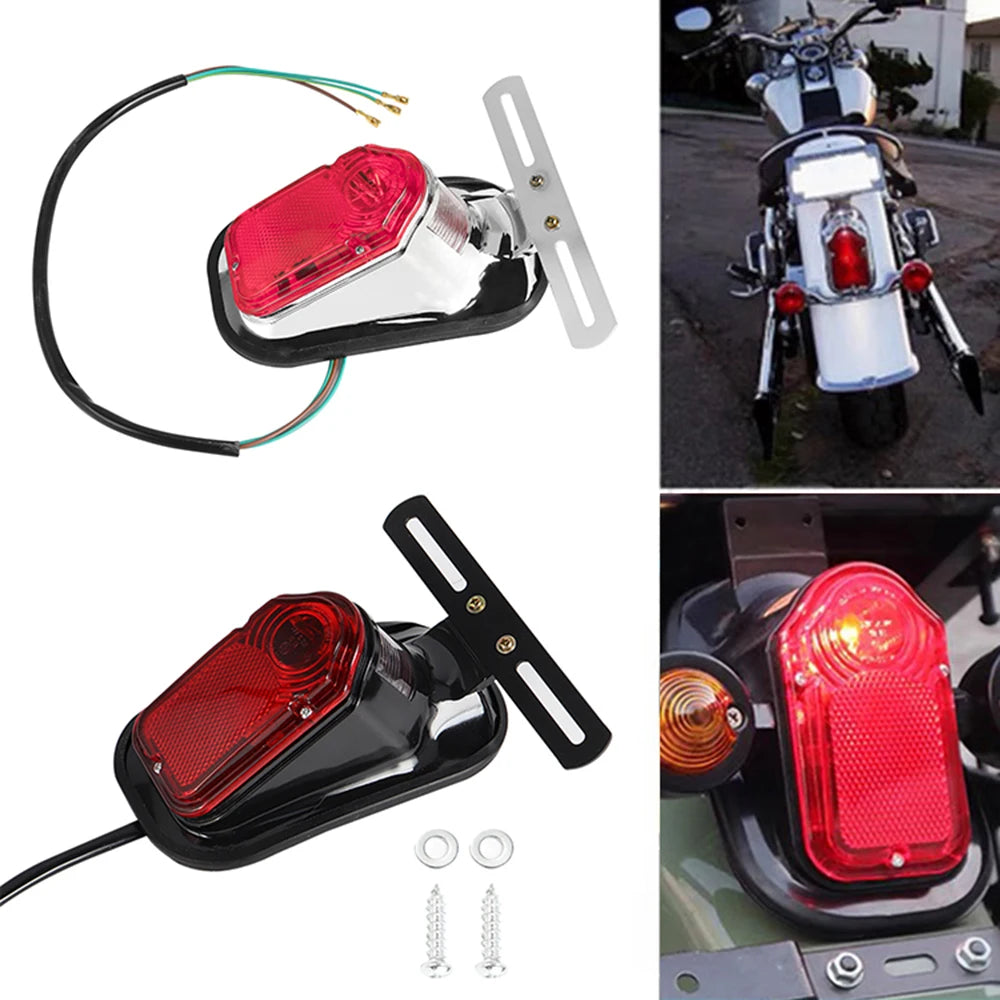 Feu arrière tombstone pour Harley bobber chopper - vue 1