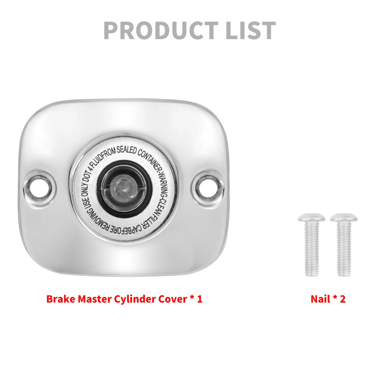 Cache de maître-cylindre de frein avant chromé pour Harley-Davidson - vue 6