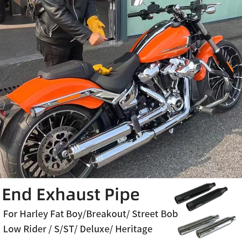 Embout d'Échappement (Silencieux) Chrome ou Noir - Harley-Davidson Softail 2018 et plus récent – photo 1/8