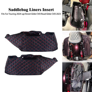 Doublure de sacoche noire avec surpiqûre pour Harley-Davidson Touring - vue 8