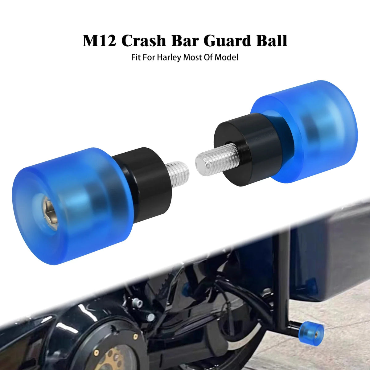 Boule de protection rouge pour barre de protection moteur - vue 9