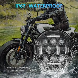 Phare LED 5,75 pouces pour Harley Sportster et Dyna - vue 3