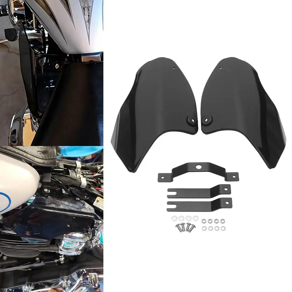 Déflecteurs de chaleur noirs pour Harley Softail - vue 2