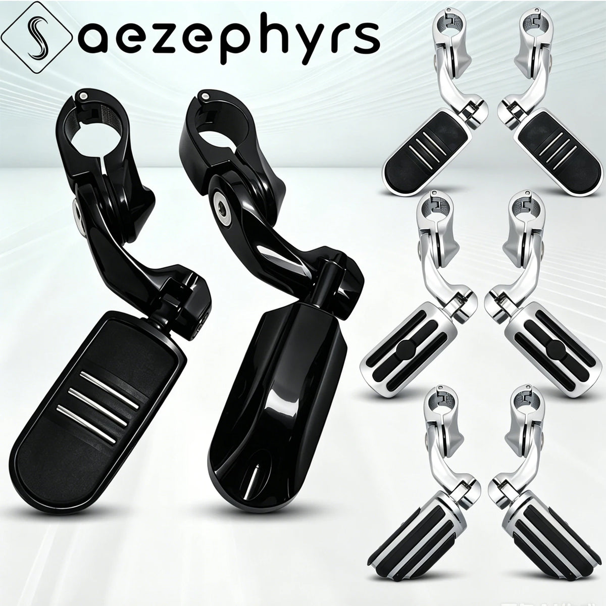 Repose-pieds highway réglables 32mm pour Harley-Davidson Touring, Sportster, Dyna, Softail, Road King, Street Glide – photo 1/14