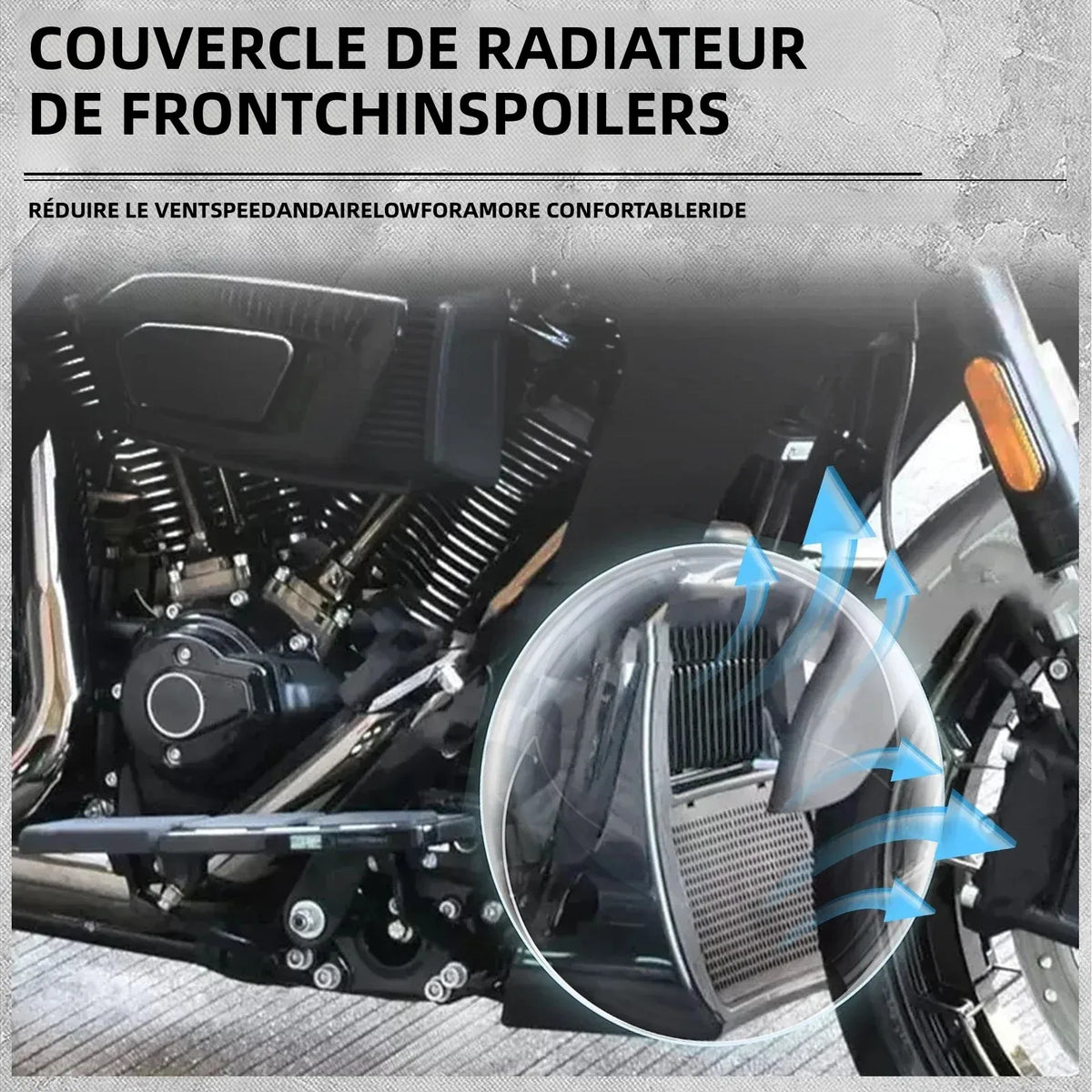 Spoiler Avant / Cache Radiateur (Chin Spoiler) - Harley-Davidson Touring Road Glide, Street Glide, CVO 2023-2024 – photo 4/7