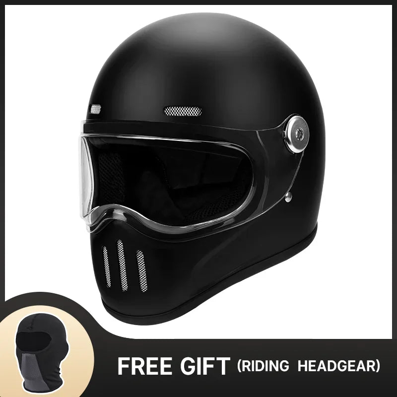 Casque moto intégral noir aérodynamique - vue de profil - vue 14
