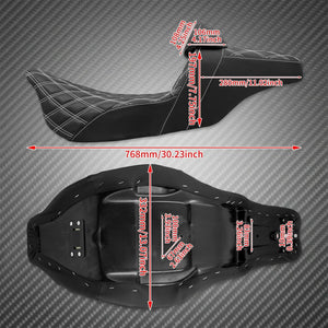 Selle Biplace à Piqûres Losange (Lattice Stitch) - Harley-Davidson Touring 2009-2025 – photo 6/12