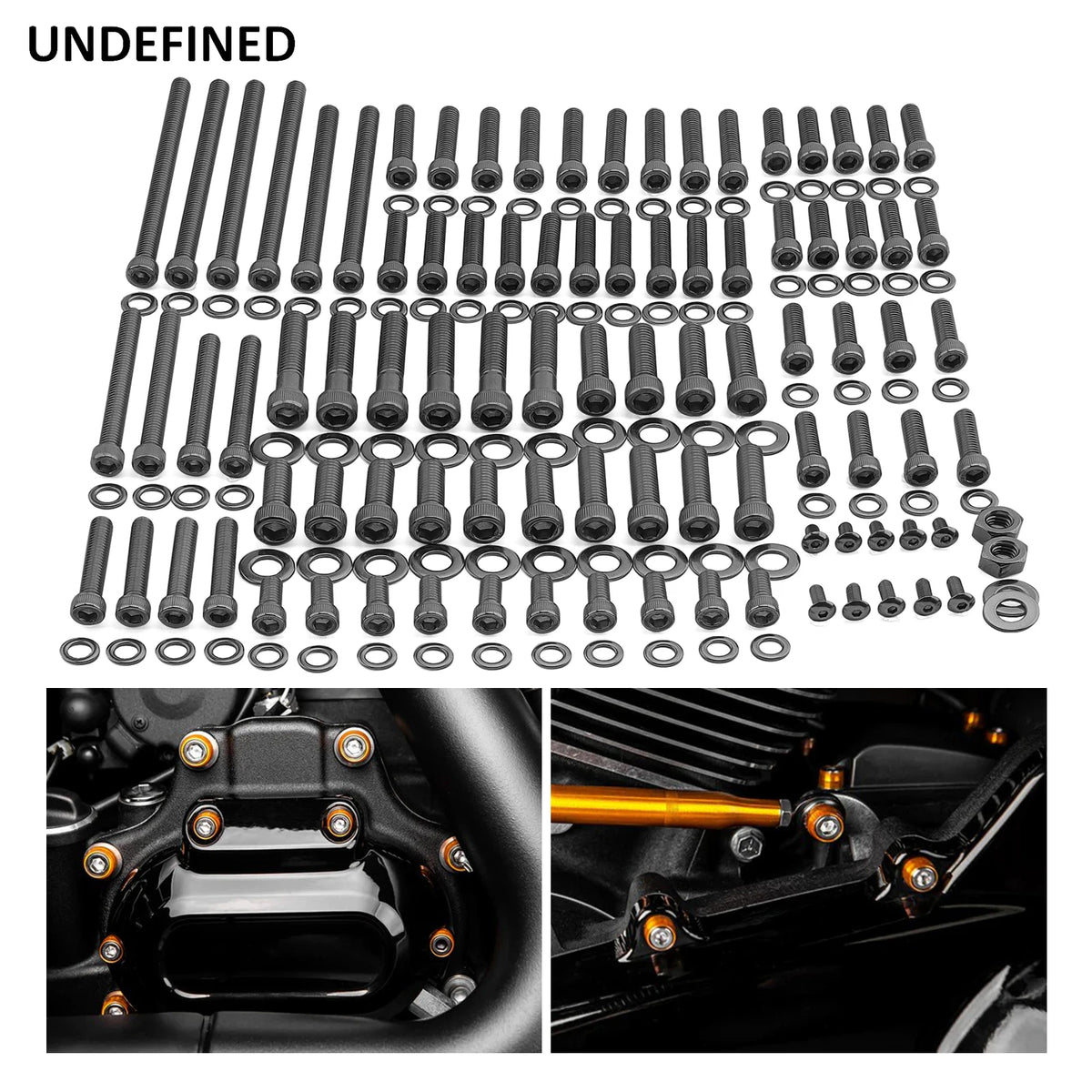 Kit visserie moteur et transmission inox pour Harley Touring Softail Dyna - vue 2