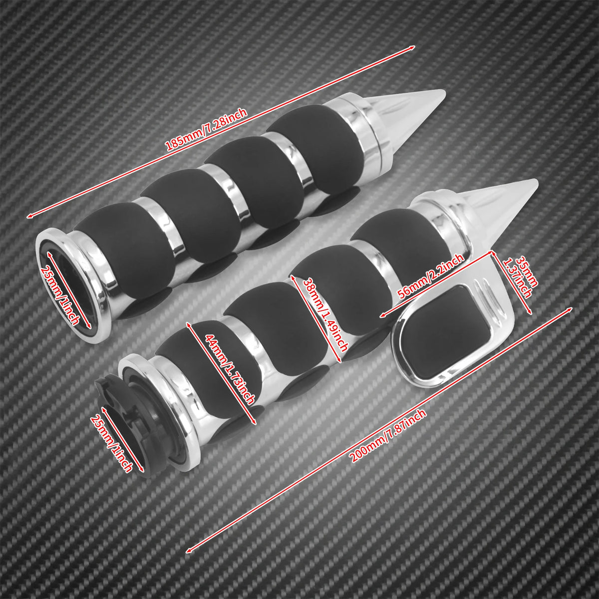 Poignées de guidon 25mm (1 pouce) en aluminium pour Harley-Davidson Touring, Softail, Sportster, Dyna – photo 5/18