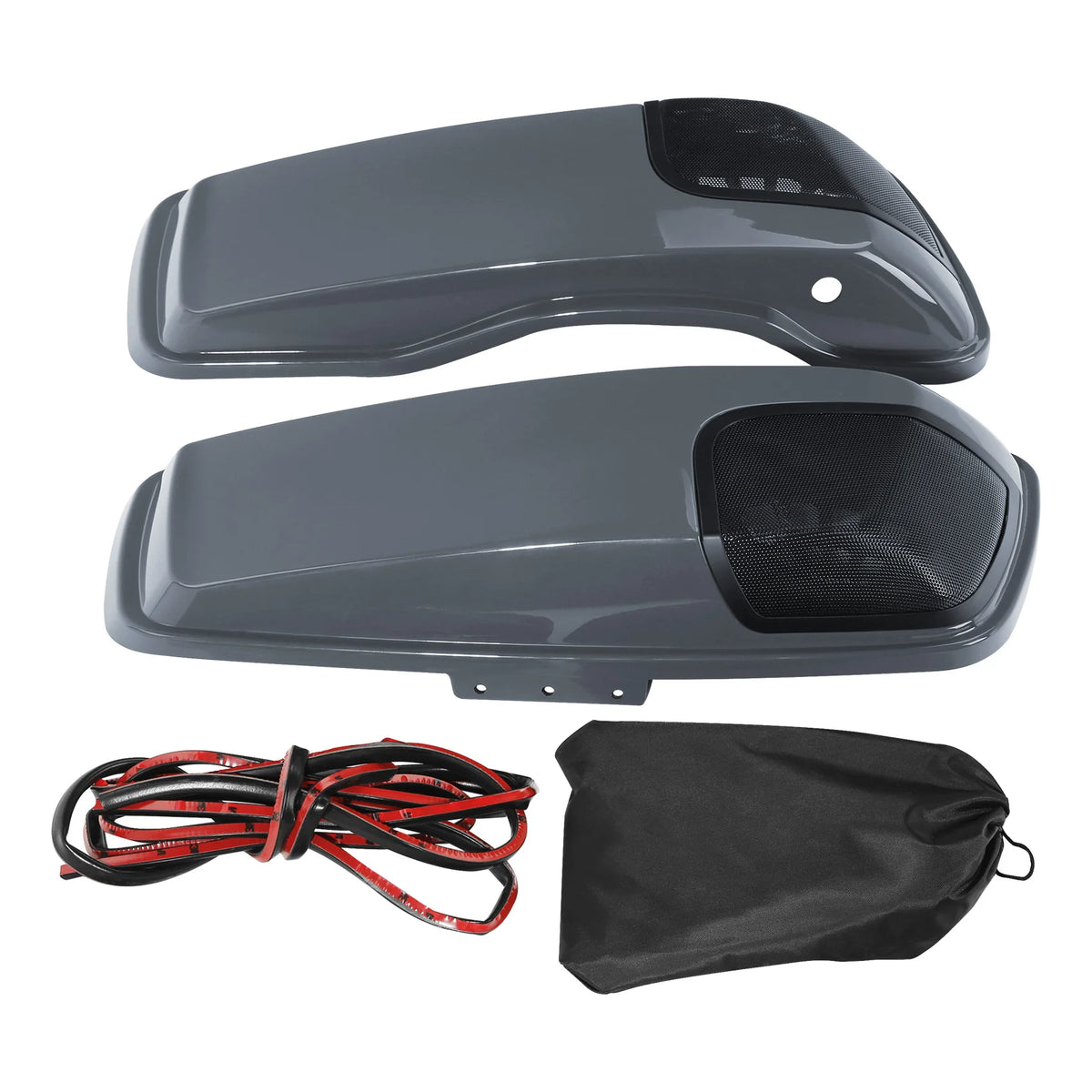 Couvercles de sacoches cavalières avec découpes haut-parleurs 5x7 pouces pour Harley Touring 2014-2024 - vue 7