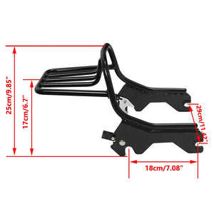 Porte-bagages deux-places noir brillant pour Harley-Davidson Sport Glide et Low Rider FXLR - vue 4