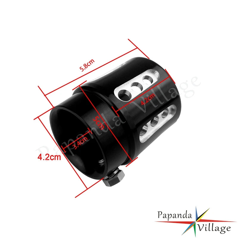 Embout d'échappement aluminium noir pour Harley Touring - vue 6