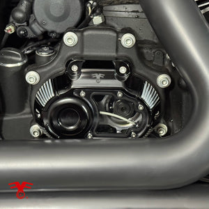 Cache latéral de boîte de vitesse à hublot pour Harley Touring Dyna Softail - vue 4